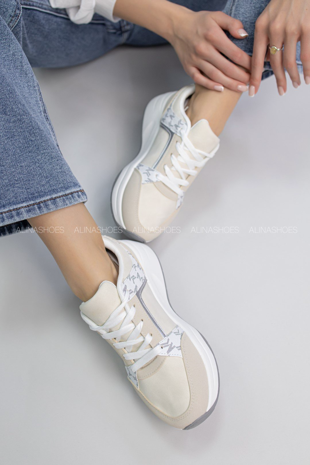 Кроссовки alinashoes бежевый купить,NaN