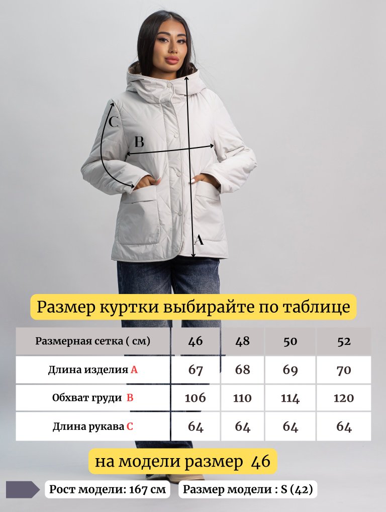 Демисезонная куртка alinashoes бежевый купить,NaN