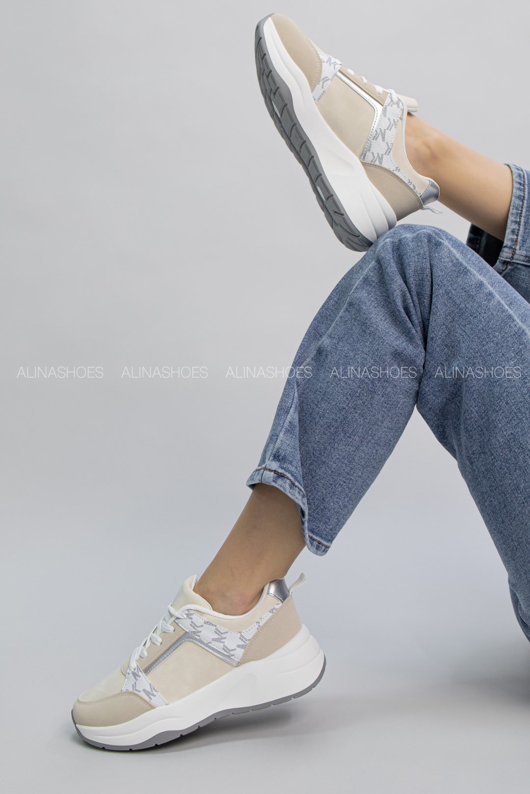 Кроссовки alinashoes бежевый купить,NaN