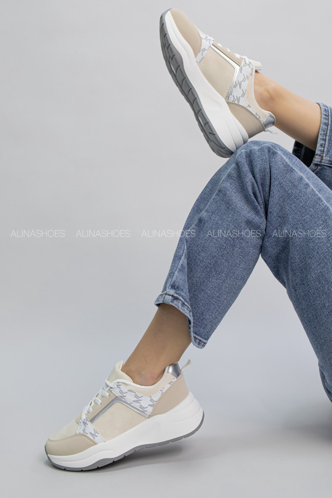 Кроссовки alinashoes бежевый купить,NaN