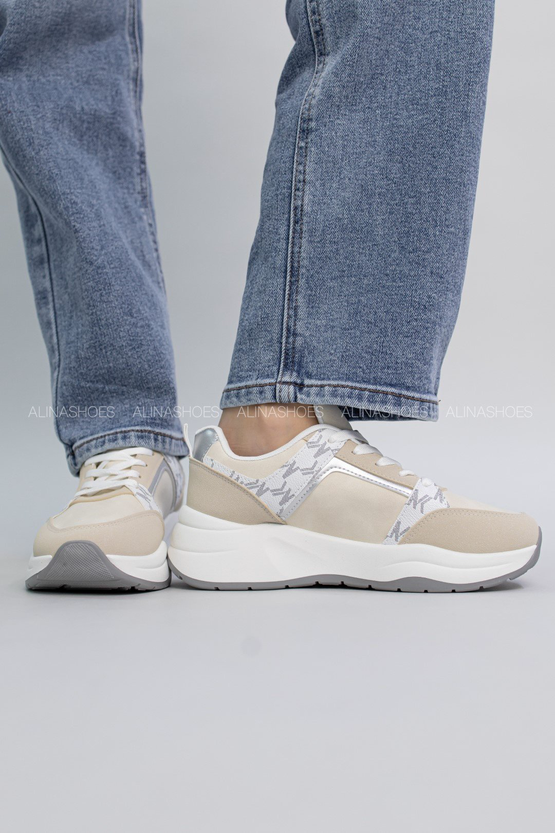 Кроссовки alinashoes бежевый купить,NaN