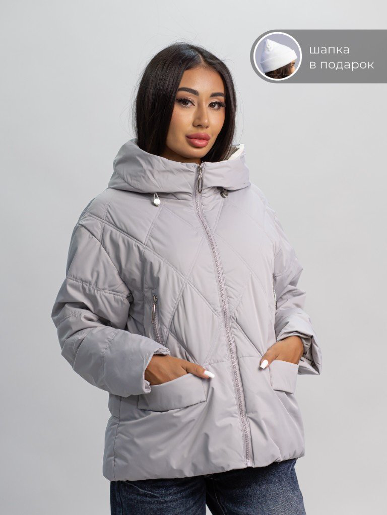 Демисезонная куртка alinashoes серый купить,NaN