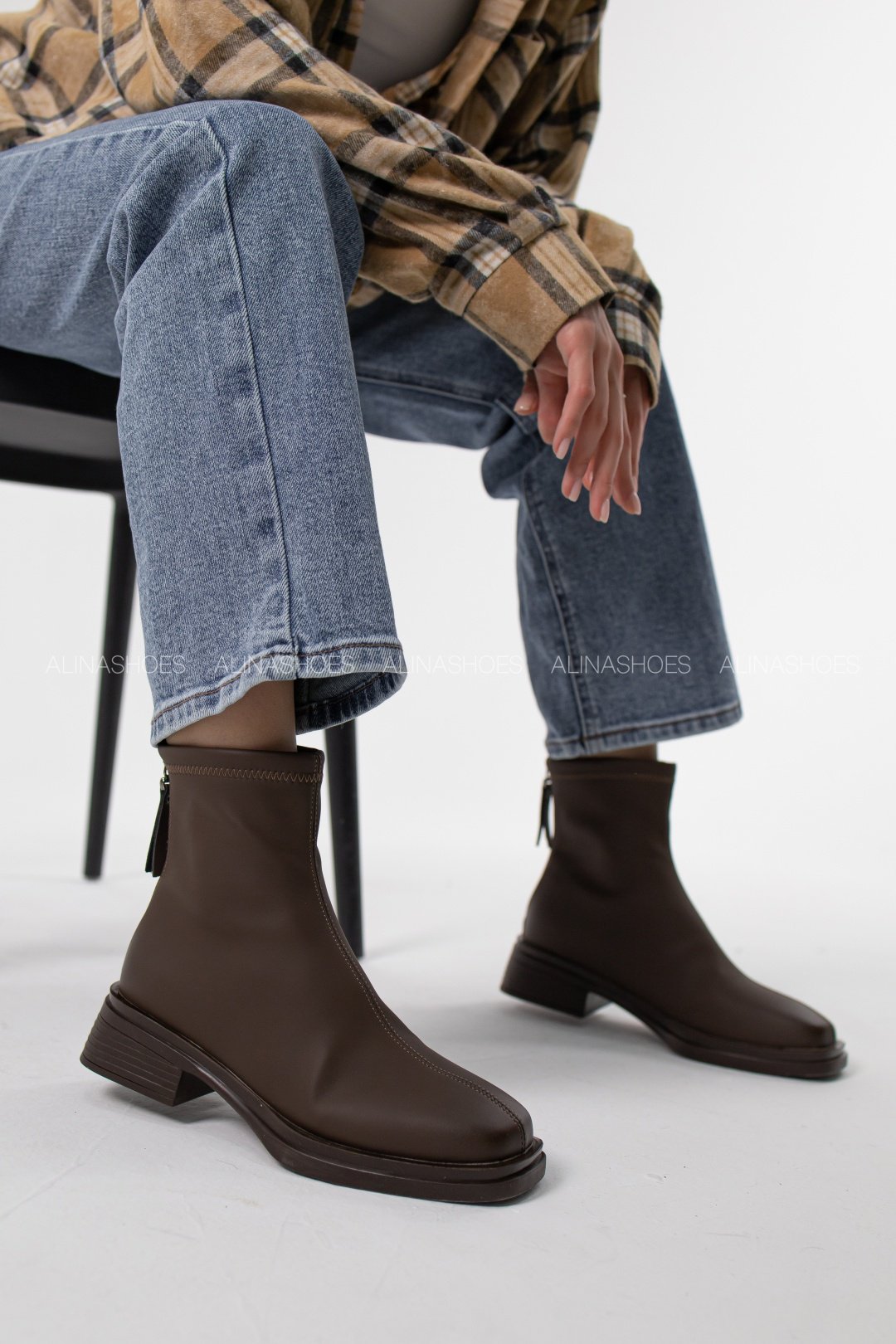 Ботинки alinashoes brown 40 купить,NaN