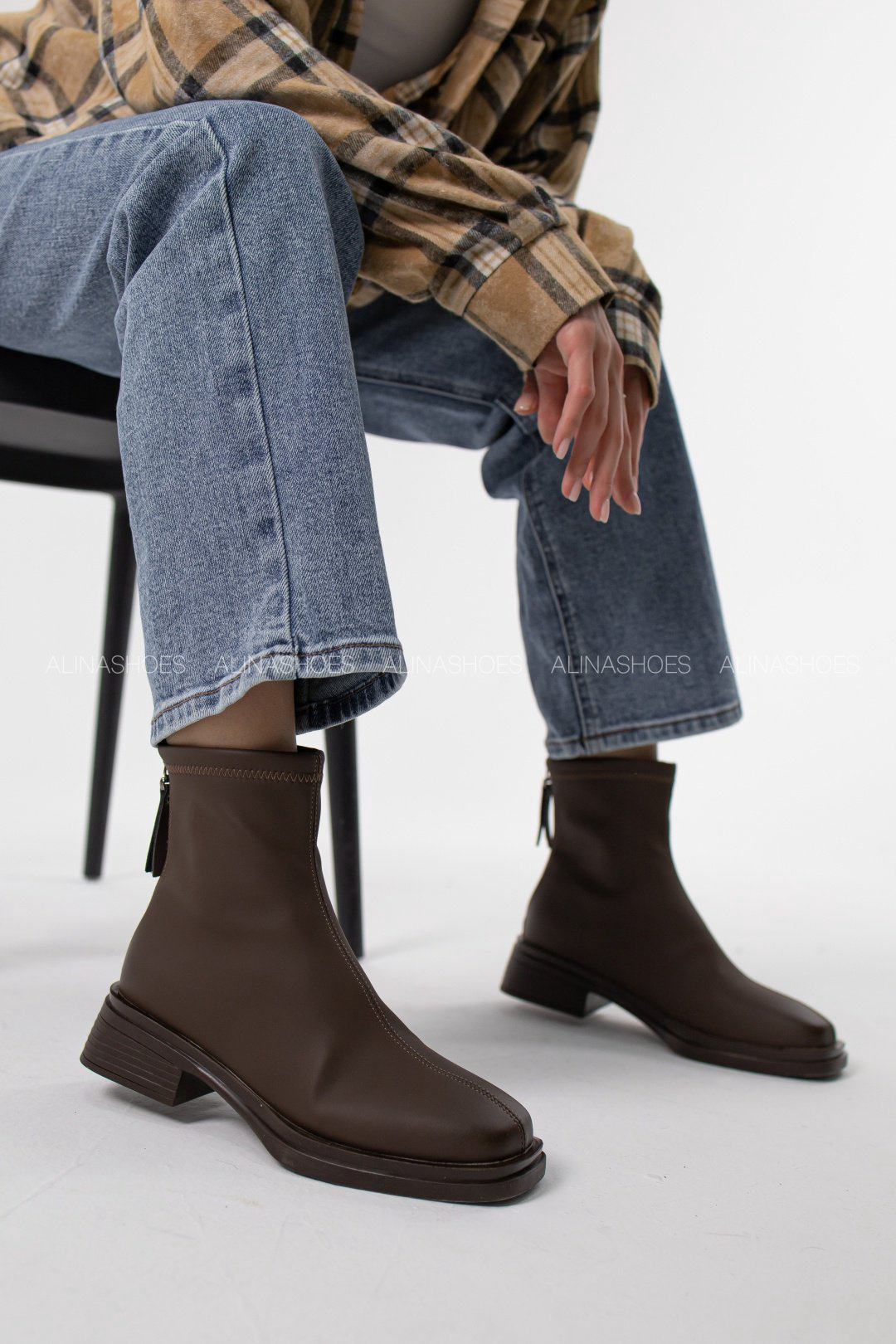 Ботинки alinashoes brown 40 купить,NaN