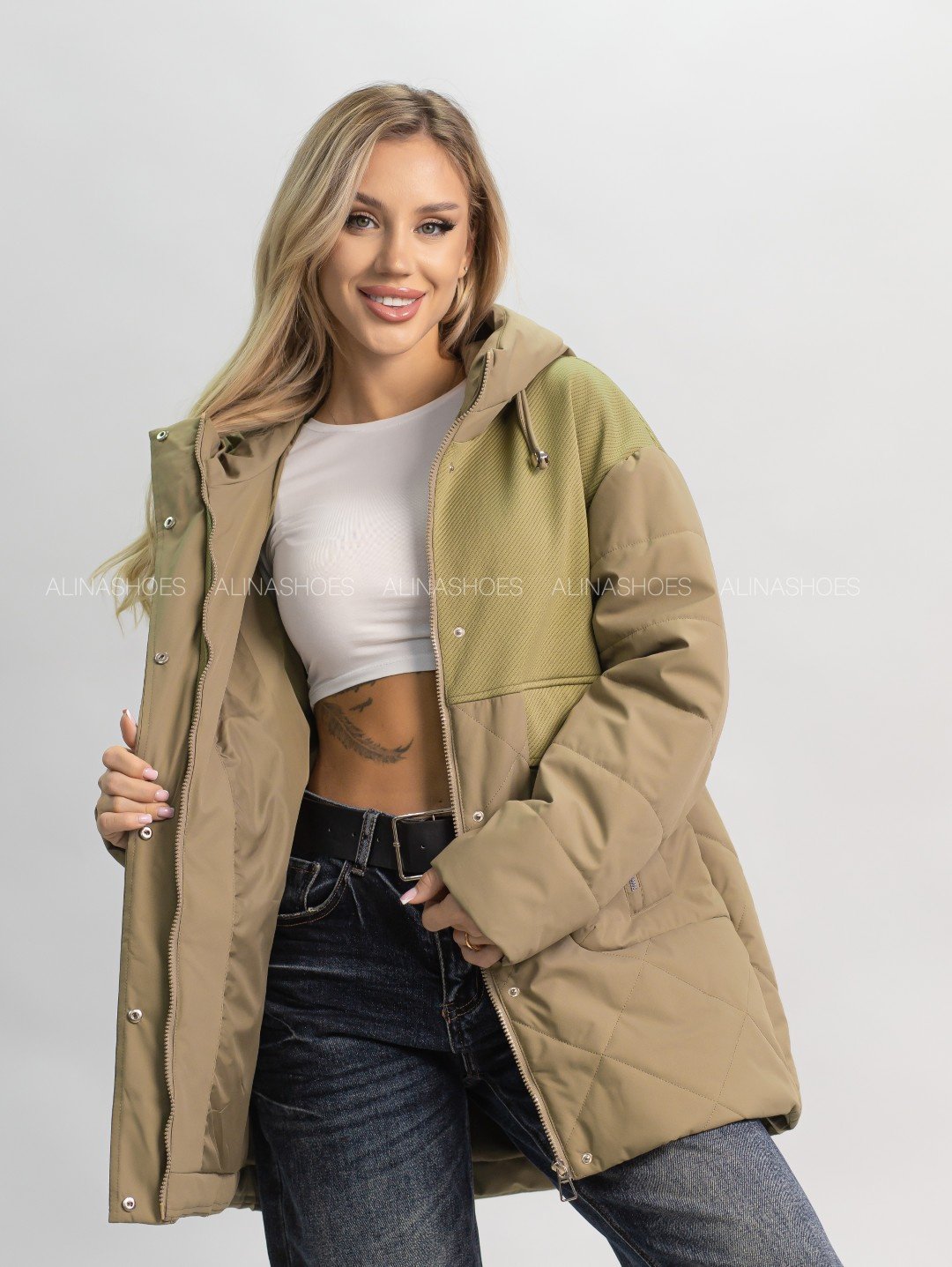 Демисезонная куртка alinashoes зеленый купить,NaN