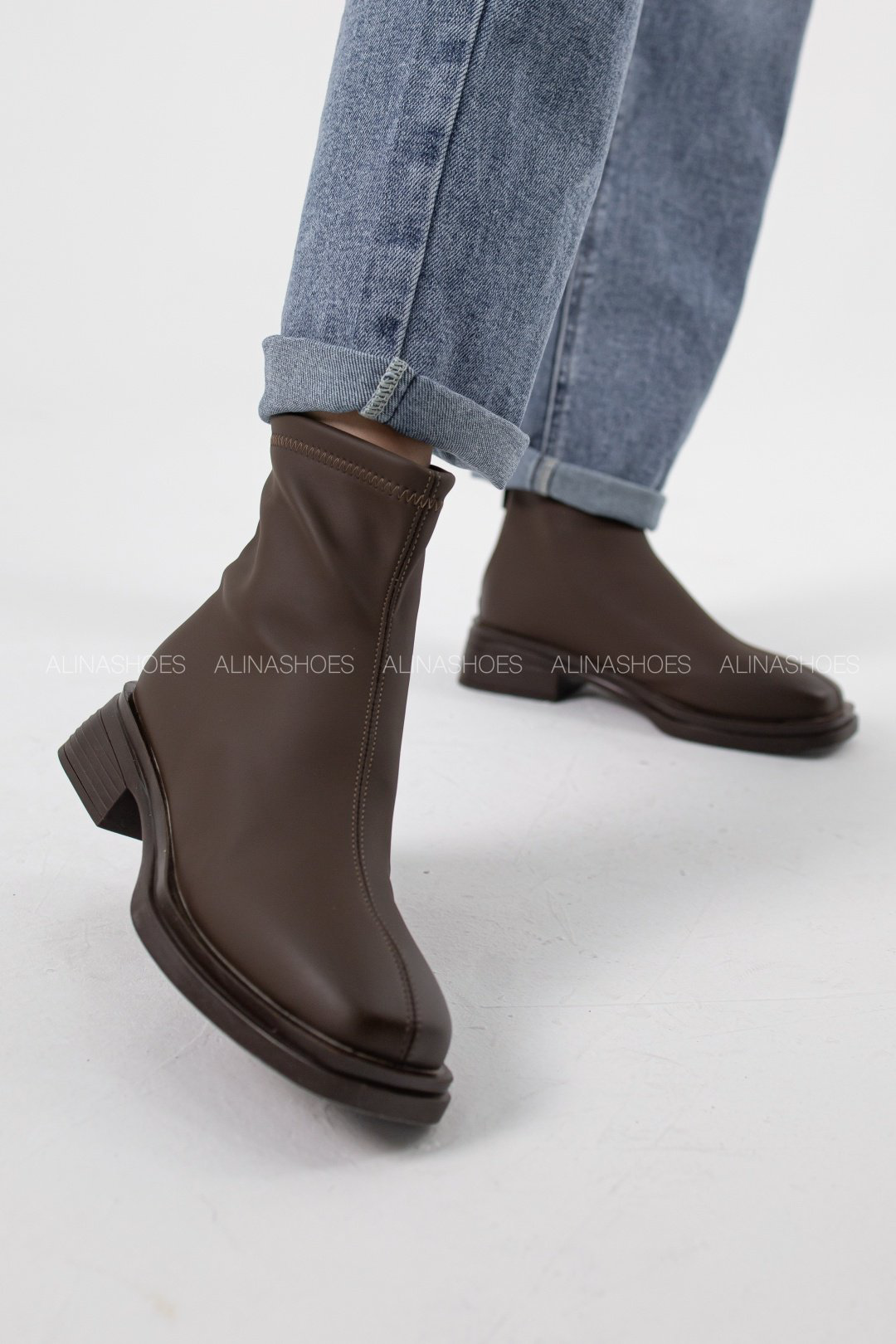 Ботинки alinashoes brown 40 купить,NaN