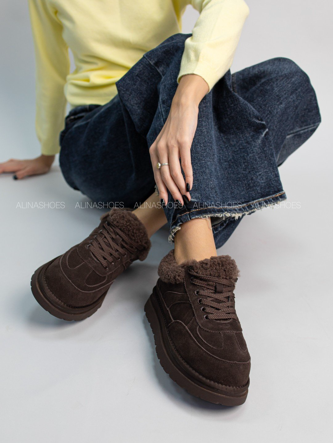 Кроссовки alinashoes коричневый купить,NaN
