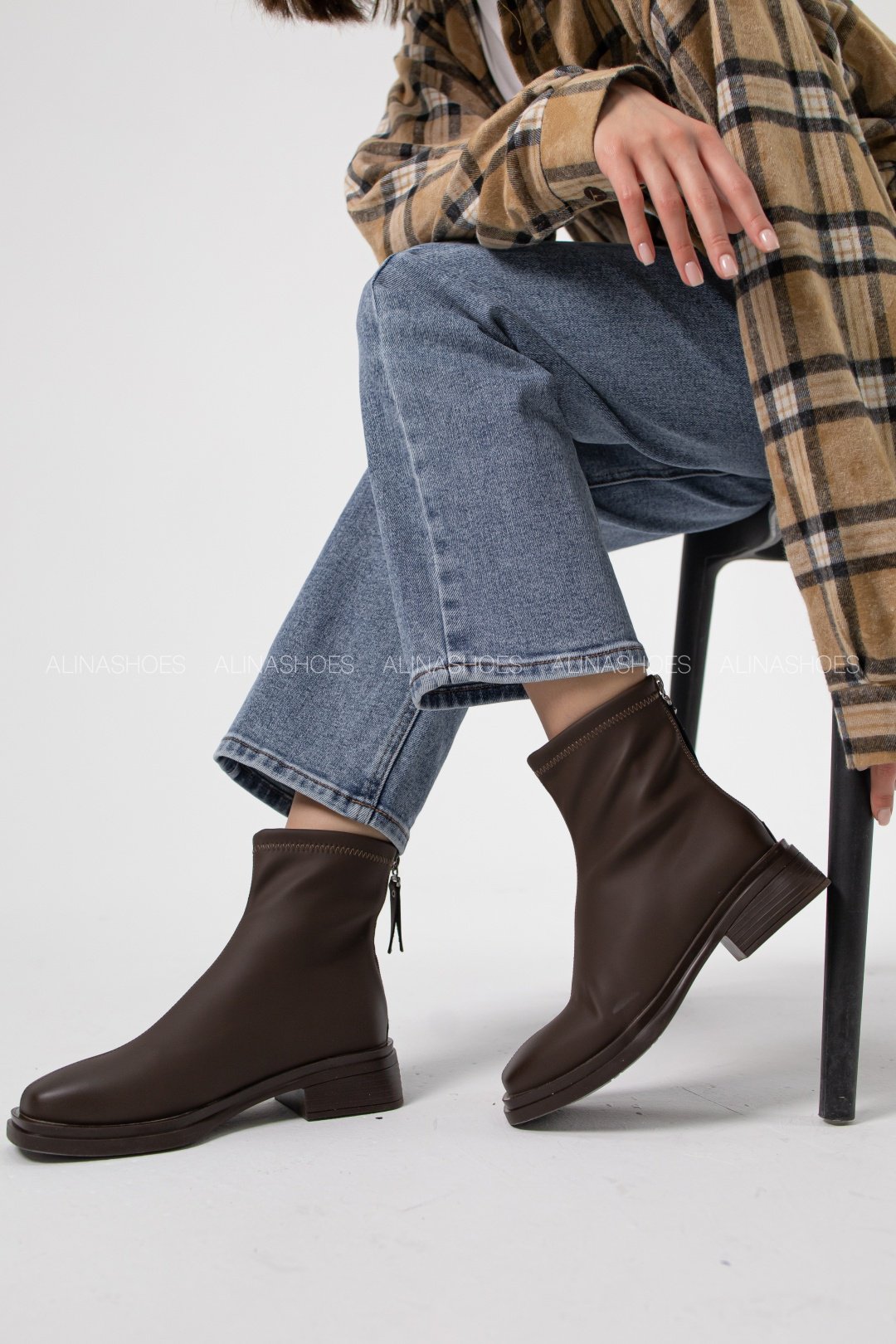 Ботинки alinashoes brown 40 купить,NaN