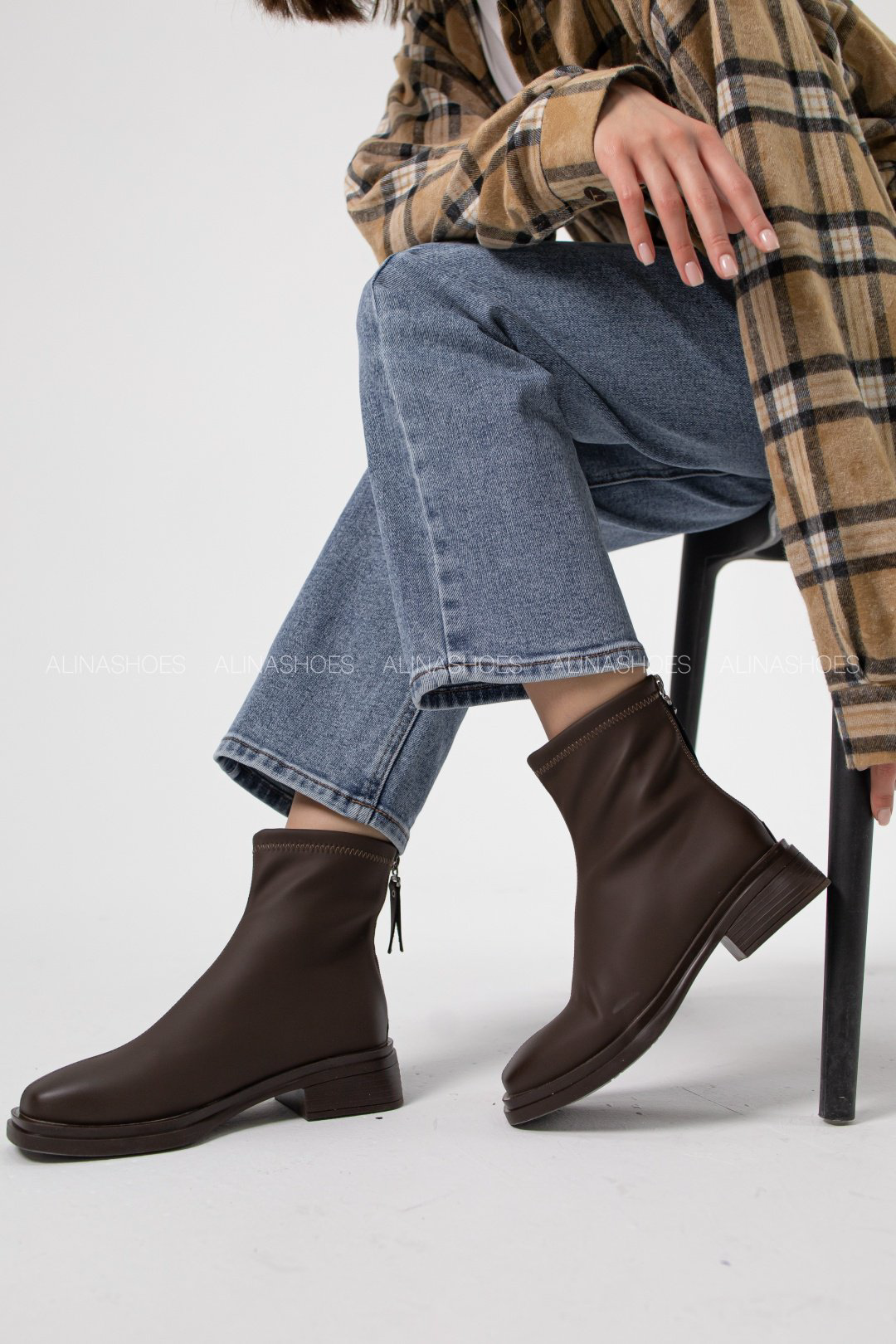 Ботинки alinashoes brown 40 купить,NaN