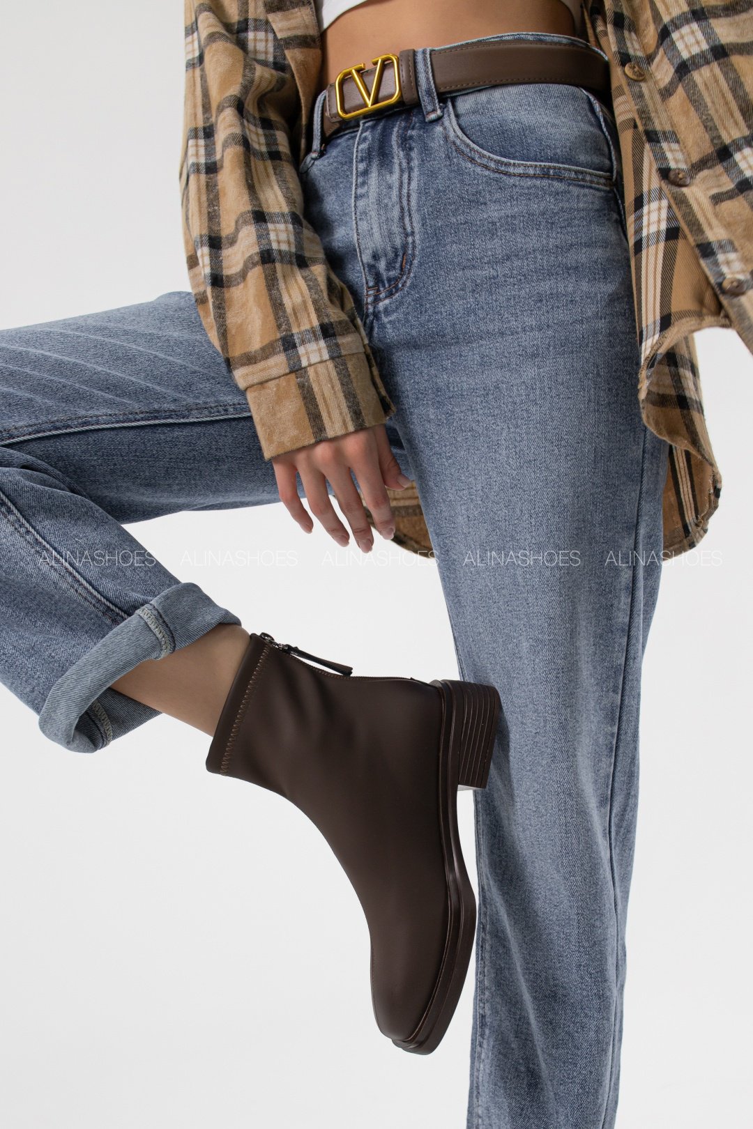 Ботинки alinashoes brown 40 купить,NaN
