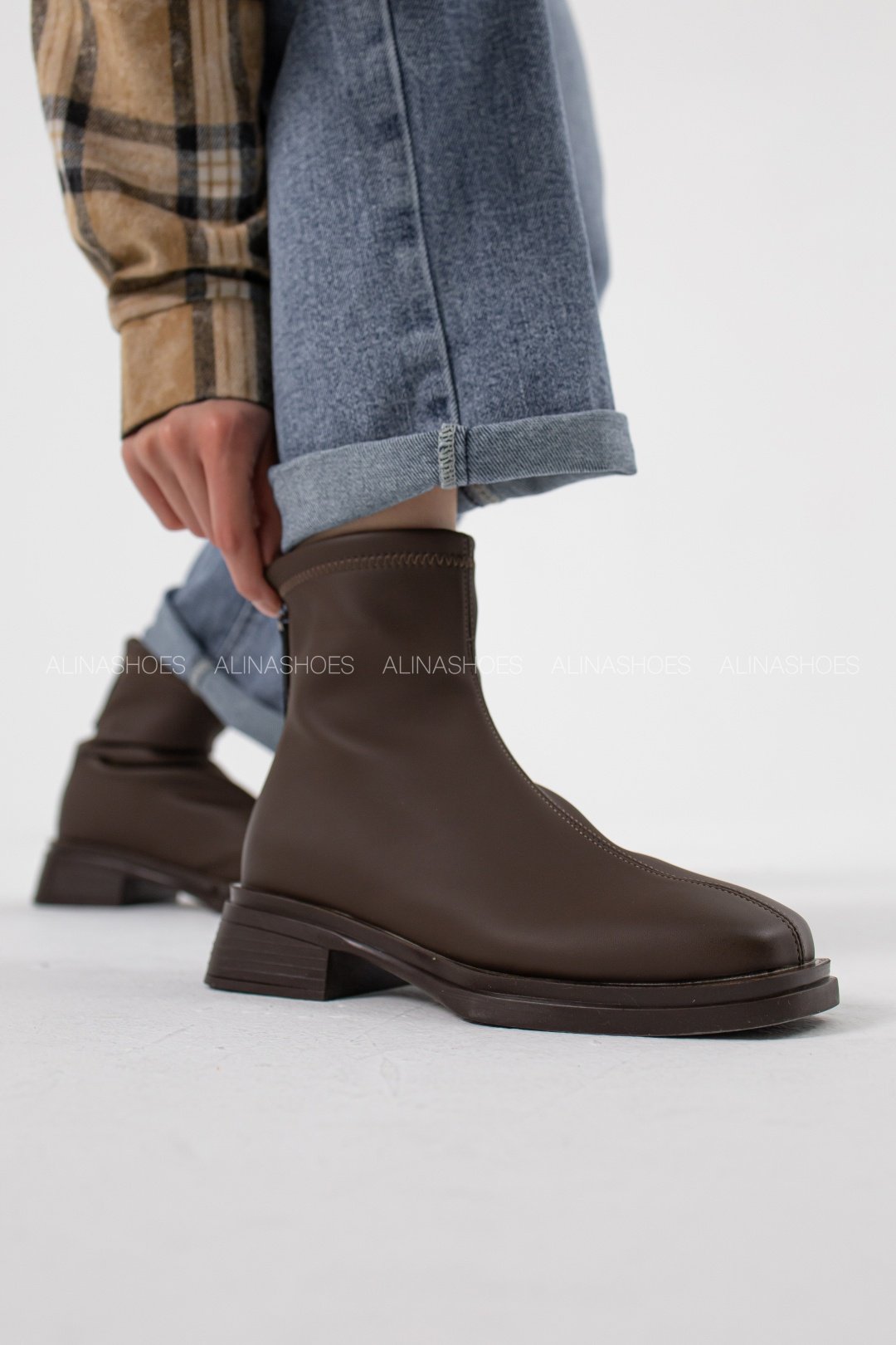 Ботинки alinashoes brown 40 купить,NaN