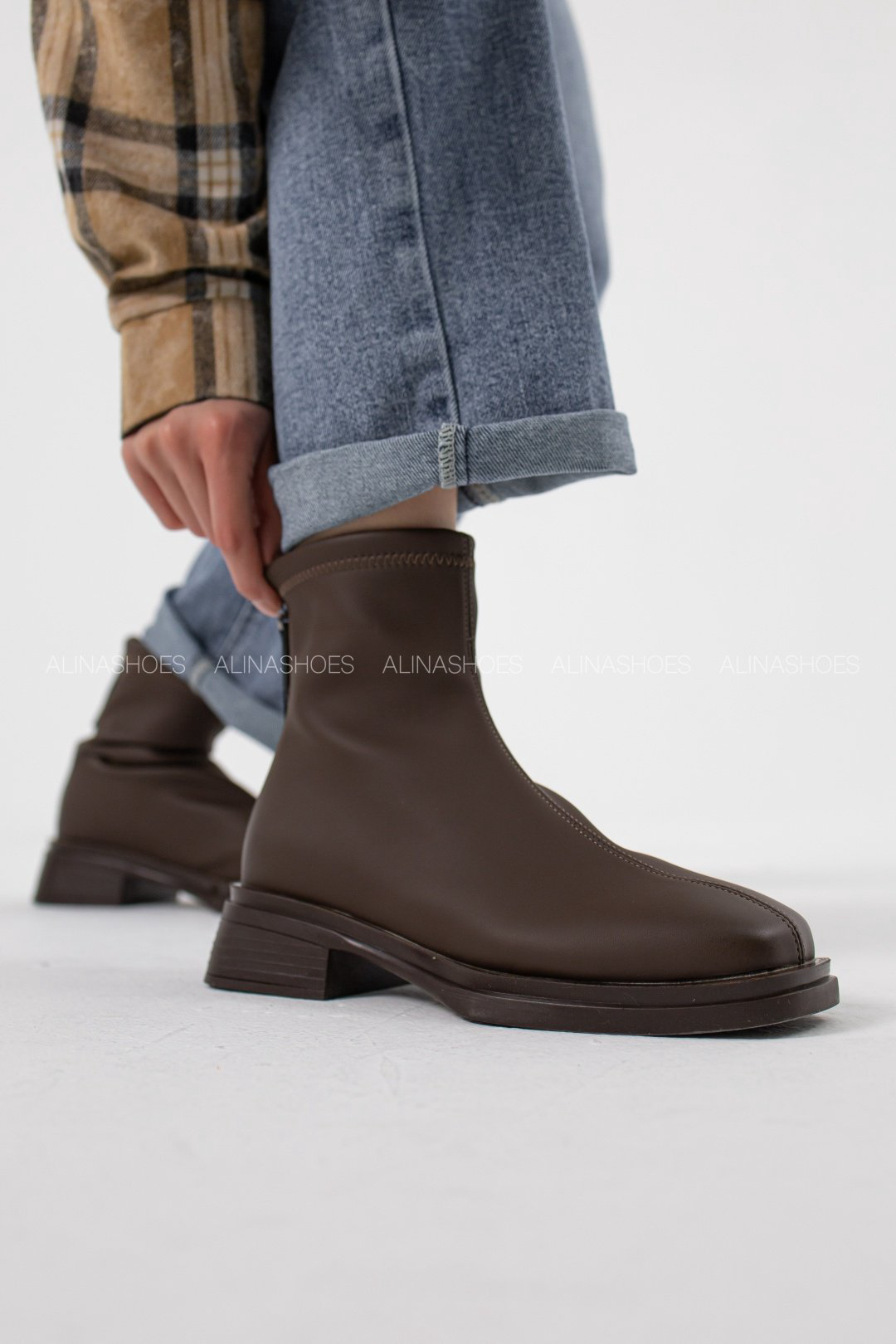 Ботинки alinashoes brown 40 купить,NaN