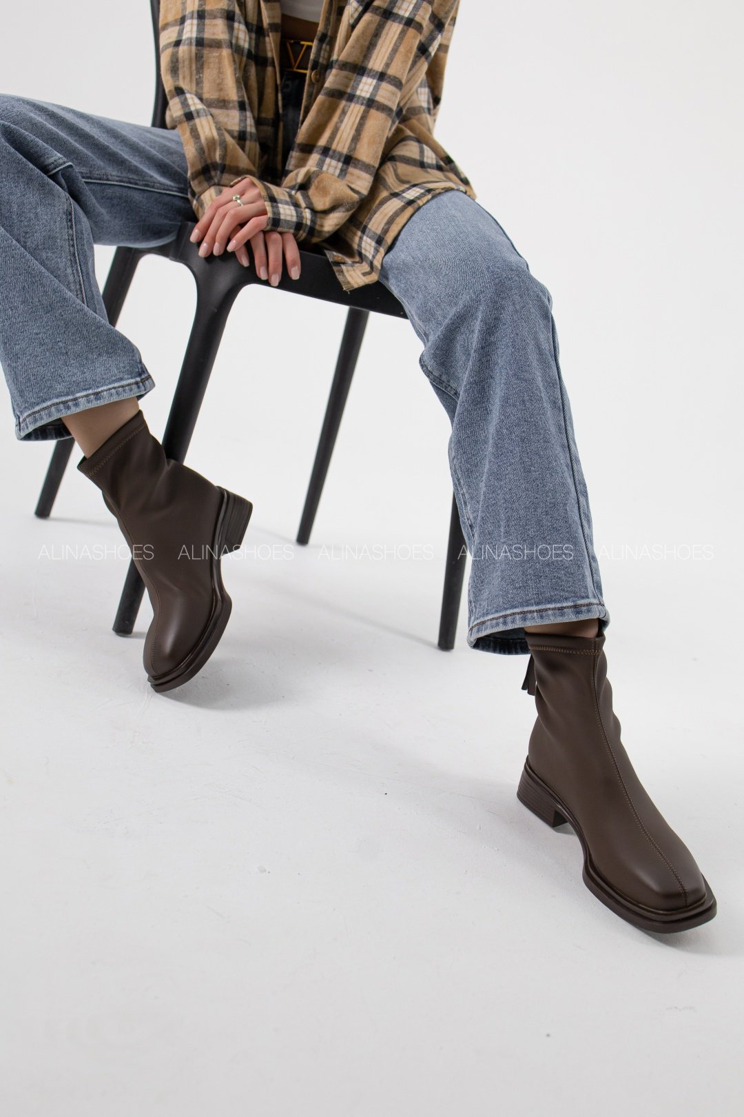 Ботинки alinashoes brown 40 купить,NaN