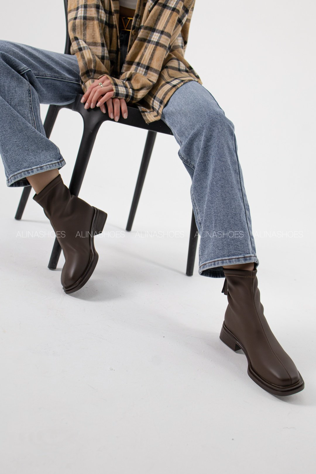 Ботинки alinashoes brown 40 купить,NaN
