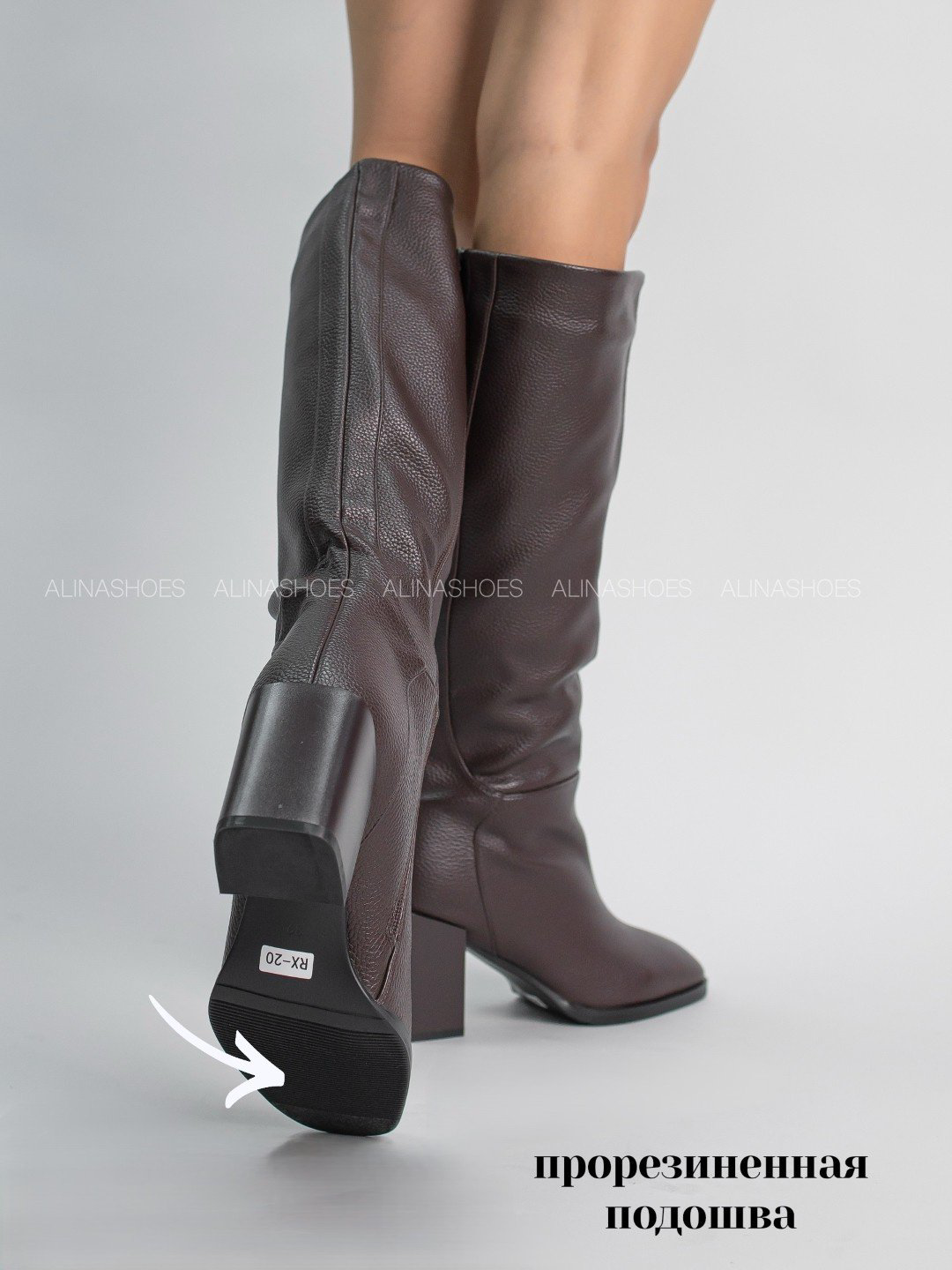 Сапоги alinashoes brown 36 купить,NaN