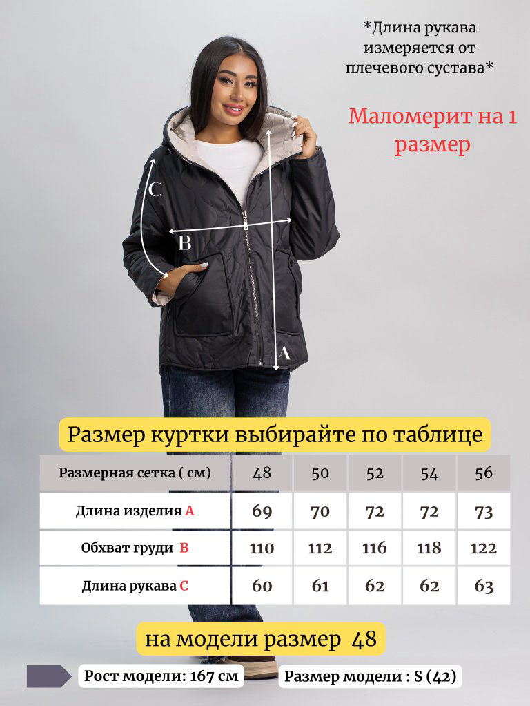 Демисезонная куртка alinashoes черный купить,NaN