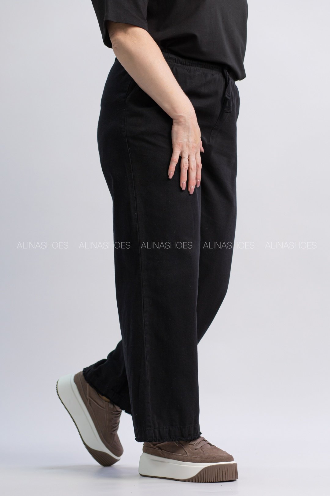 Джинсы прямые alinashoes черный купить,NaN