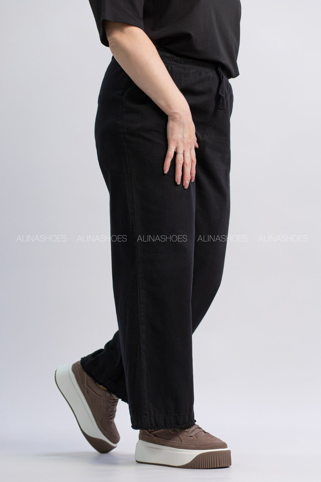 Джинсы прямые alinashoes черный купить,NaN