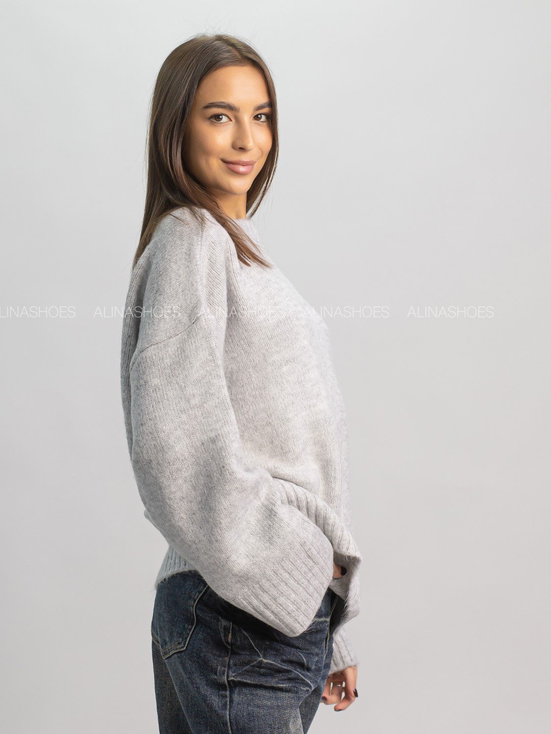 Джемпер alinashoes серый купить,NaN