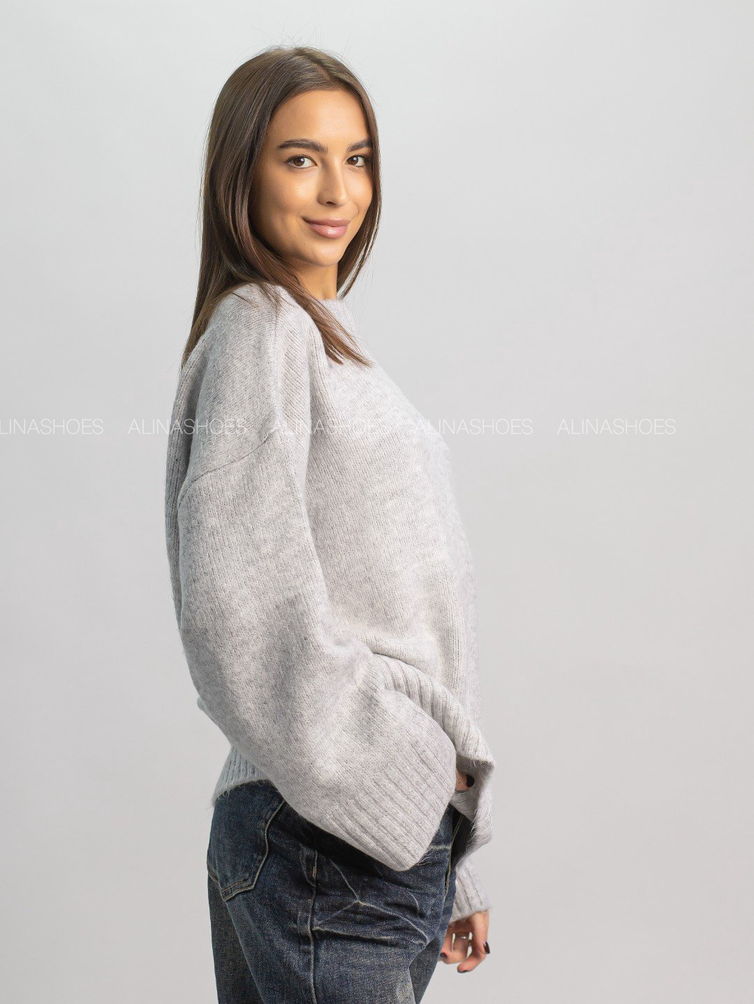 Джемпер alinashoes серый купить,NaN