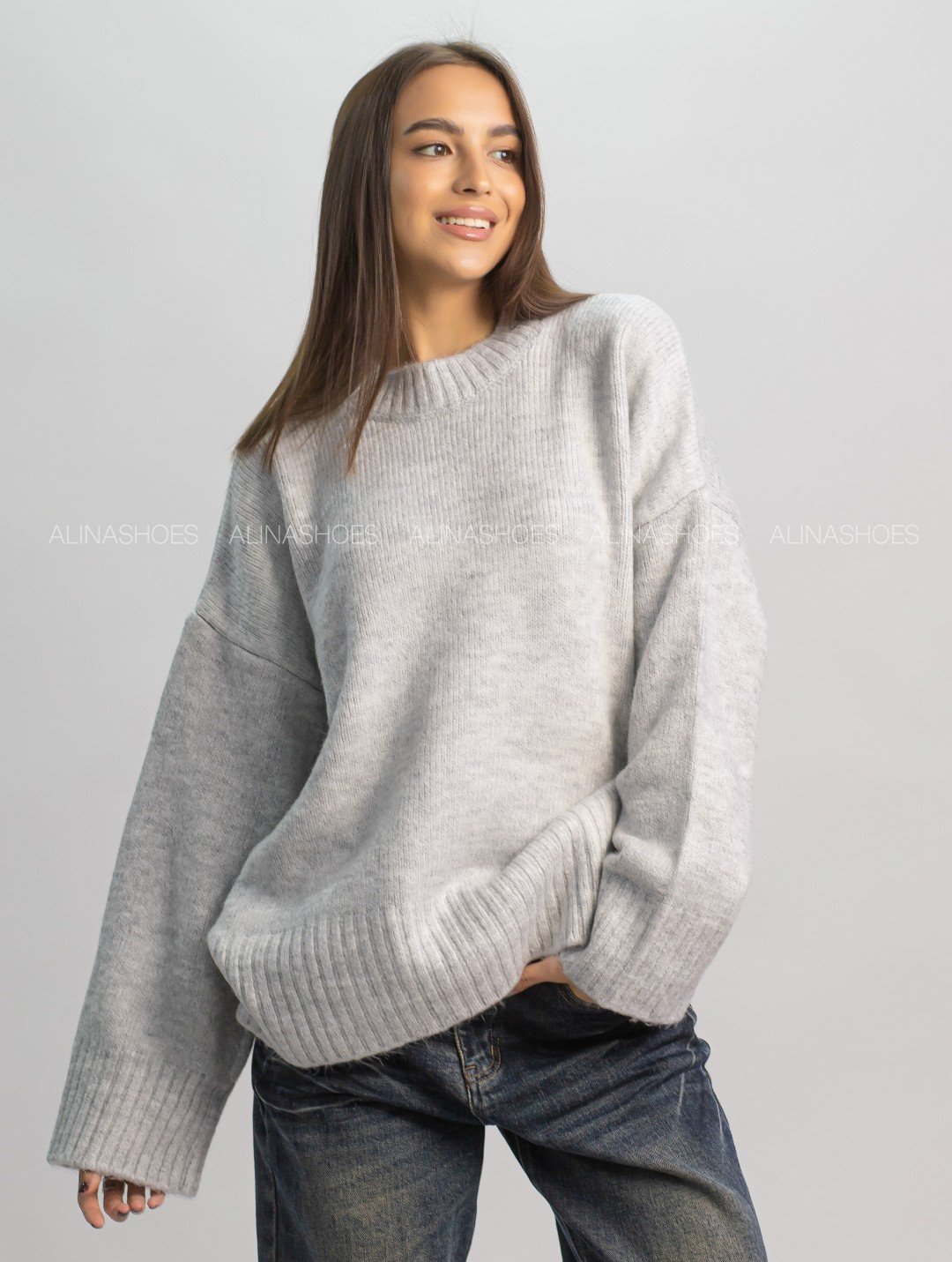Джемпер alinashoes серый купить,NaN