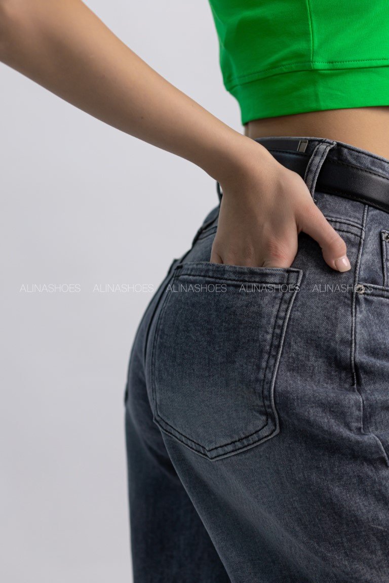 Джинсы прямые alinashoes серый купить,NaN