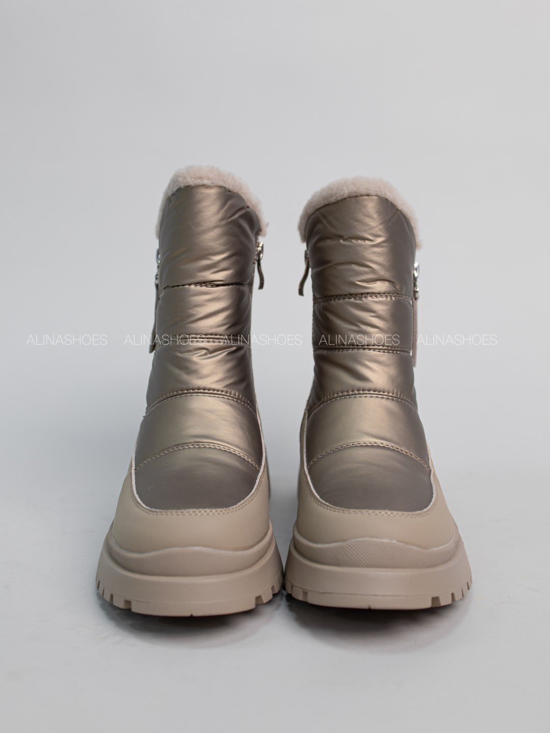 Дутики alinashoes бежевый купить,NaN