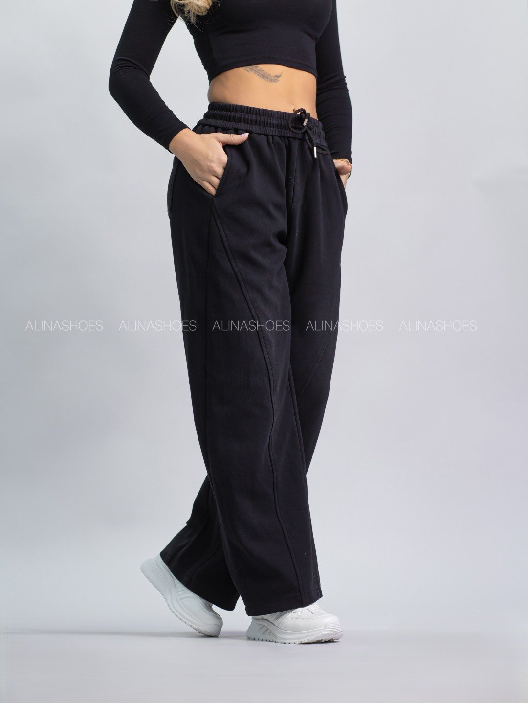 Повседневные брюки alinashoes черный купить,NaN