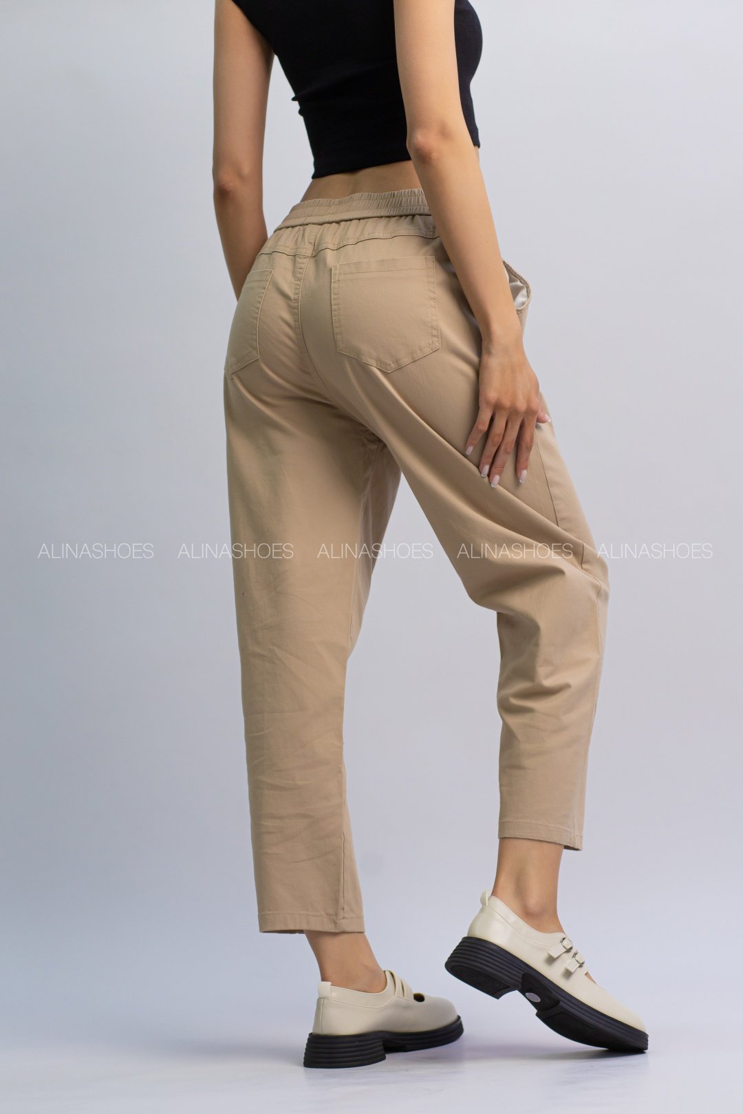 Повседневные брюки alinashoes светло-коричневый купить,NaN