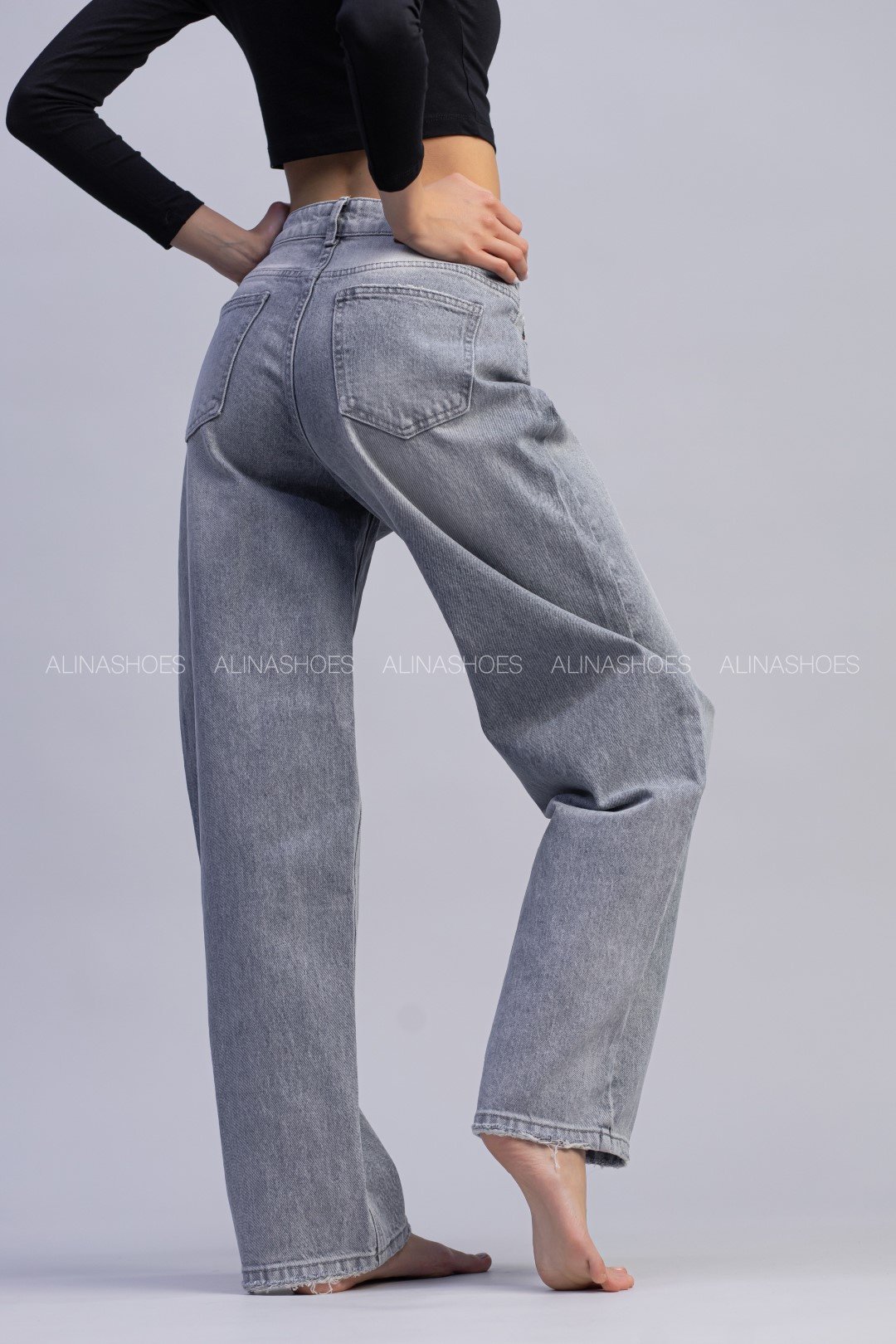 Джинсы багги alinashoes голубой купить,NaN
