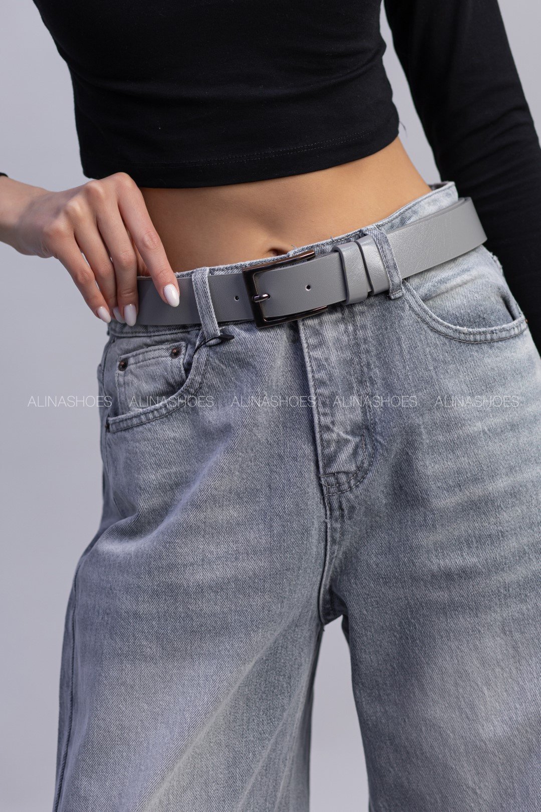 Джинсы багги alinashoes голубой купить,NaN