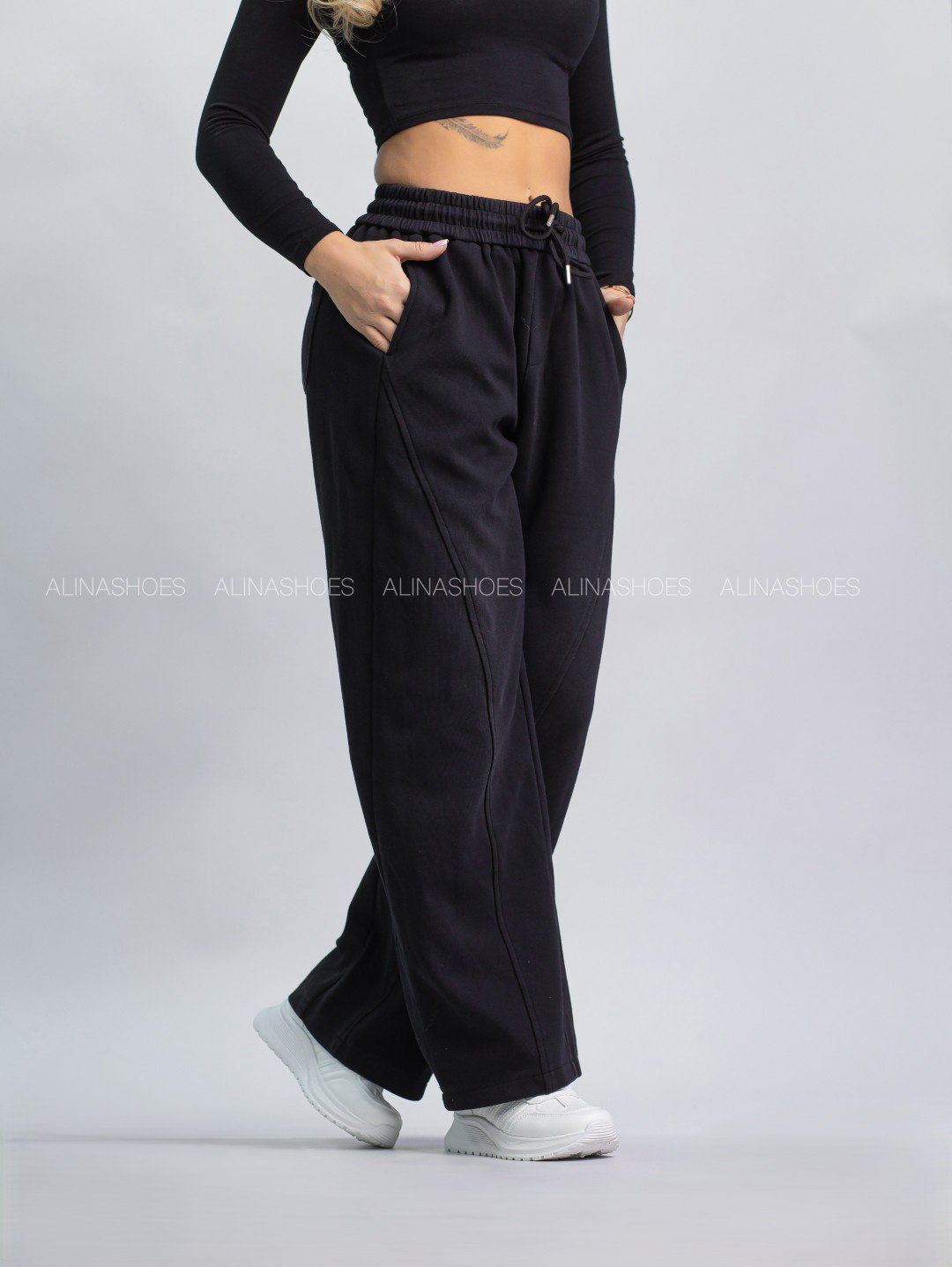 Повседневные брюки alinashoes черный купить,NaN