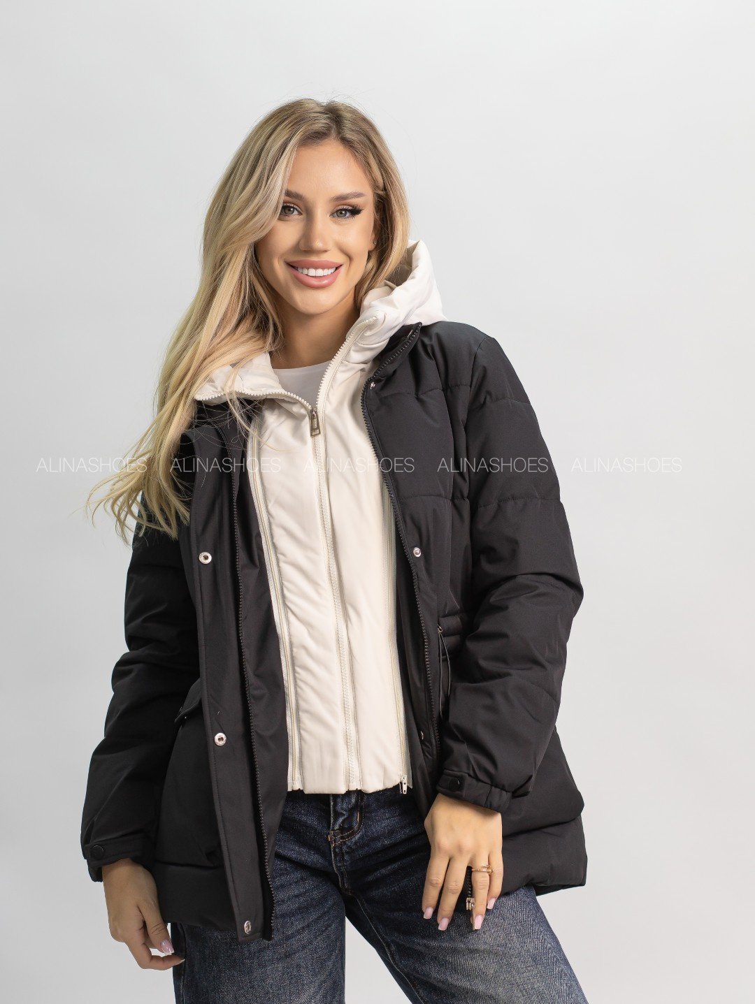Демисезонная куртка alinashoes черный купить,NaN