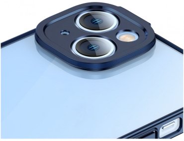 Чехол Baseus для Apple iPhone 14 прозрачный-синий купить,NaN