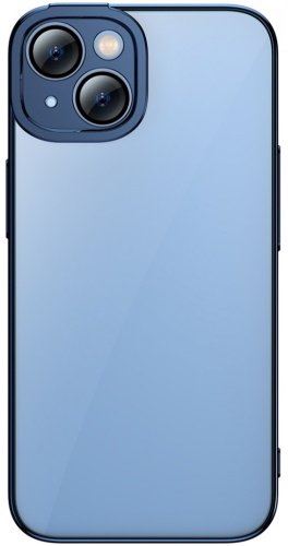Чехол Baseus для Apple iPhone 14 прозрачный-синий купить,NaN