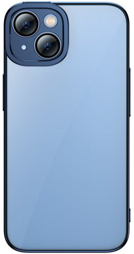 Чехол Baseus для Apple iPhone 14 прозрачный-синий купить,NaN