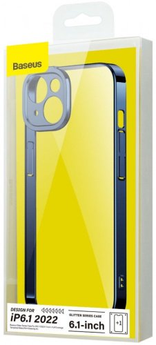 Чехол Baseus для Apple iPhone 14 прозрачный-синий купить,NaN