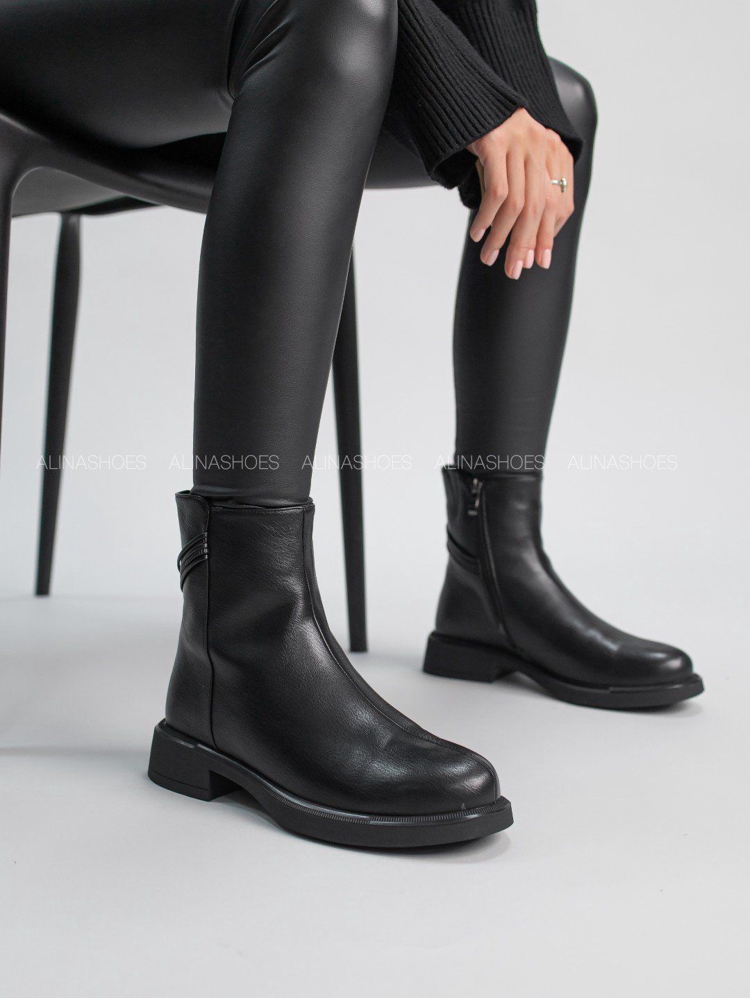Ботинки alinashoes черный купить,NaN
