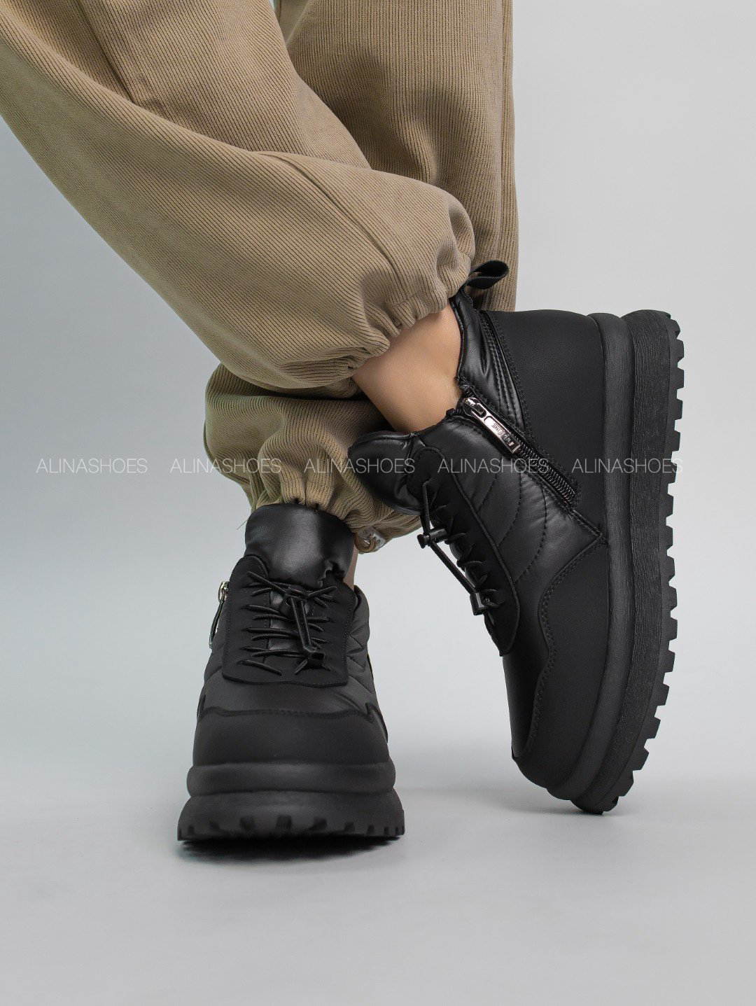 Дутики alinashoes черный купить,NaN
