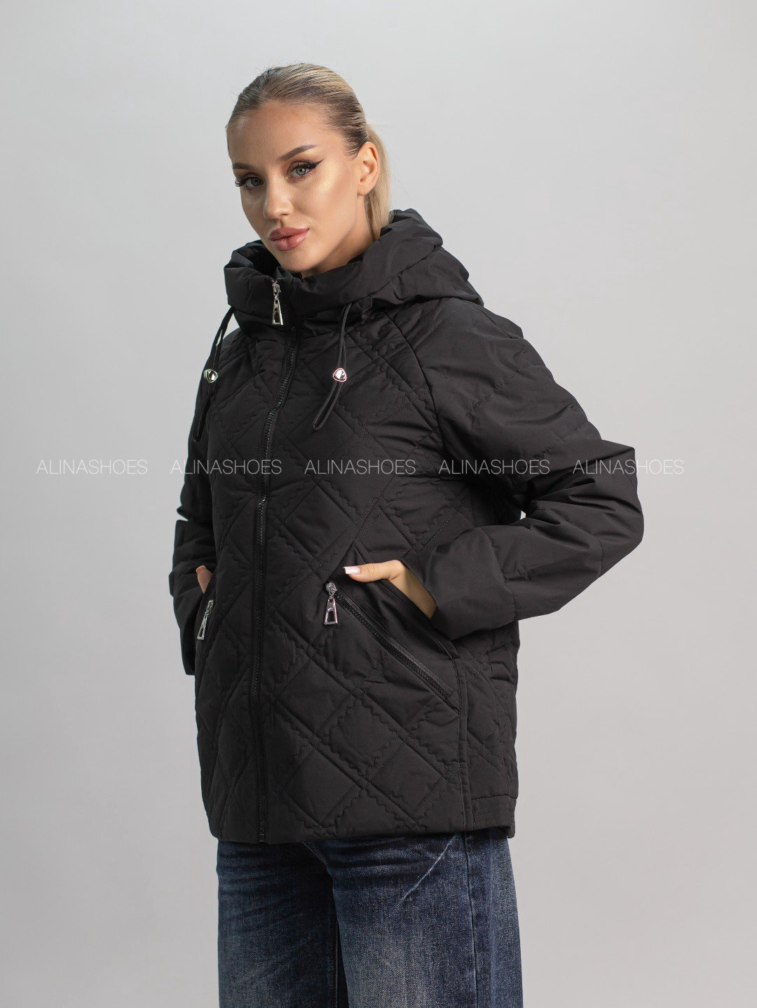 Демисезонная куртка alinashoes черный купить,NaN