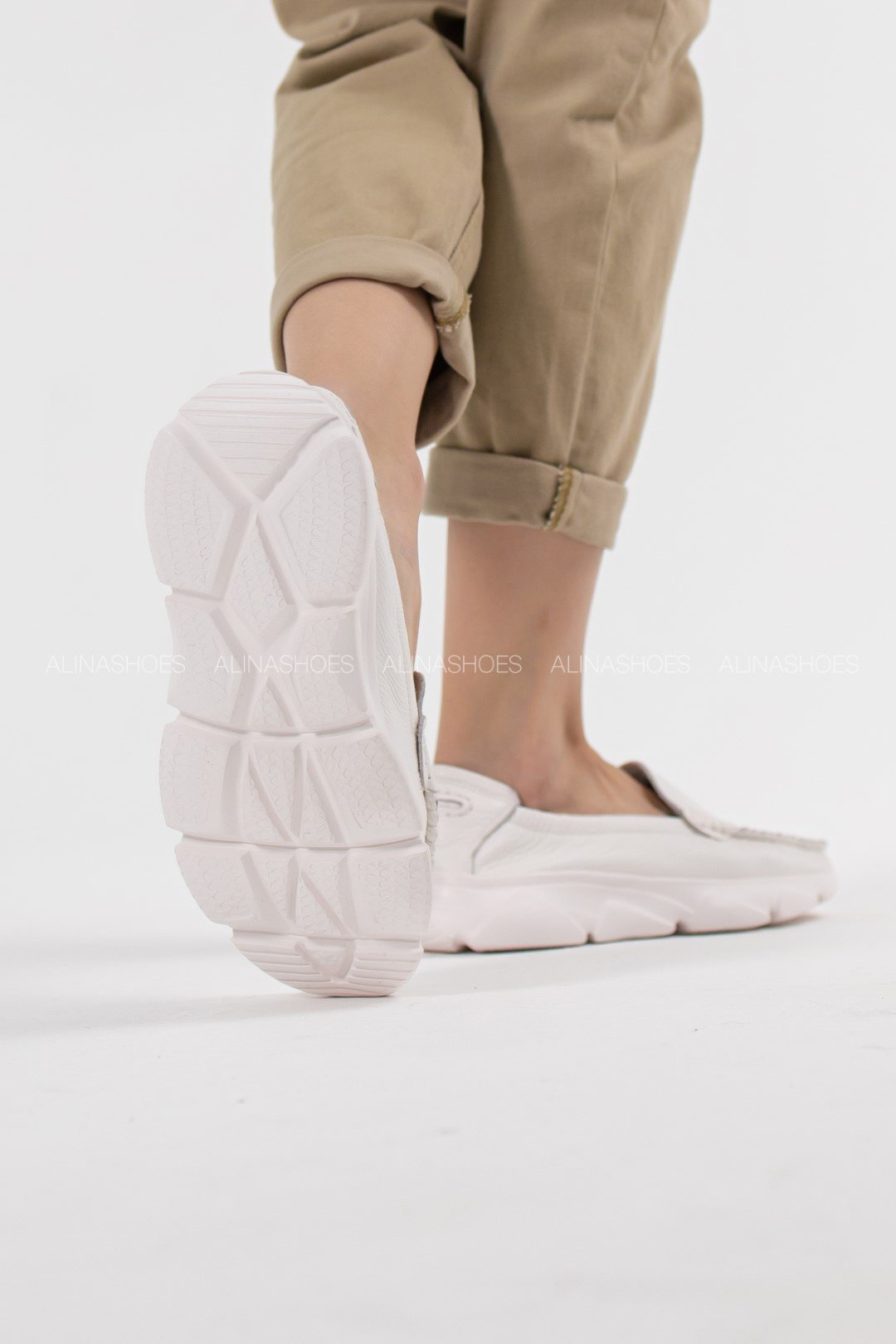 Мокасины alinashoes белый купить,NaN