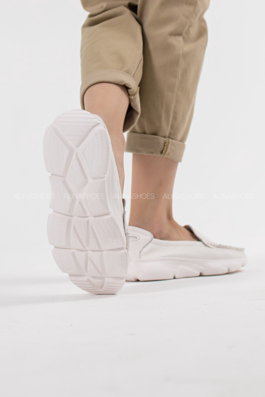 Мокасины alinashoes белый купить,NaN