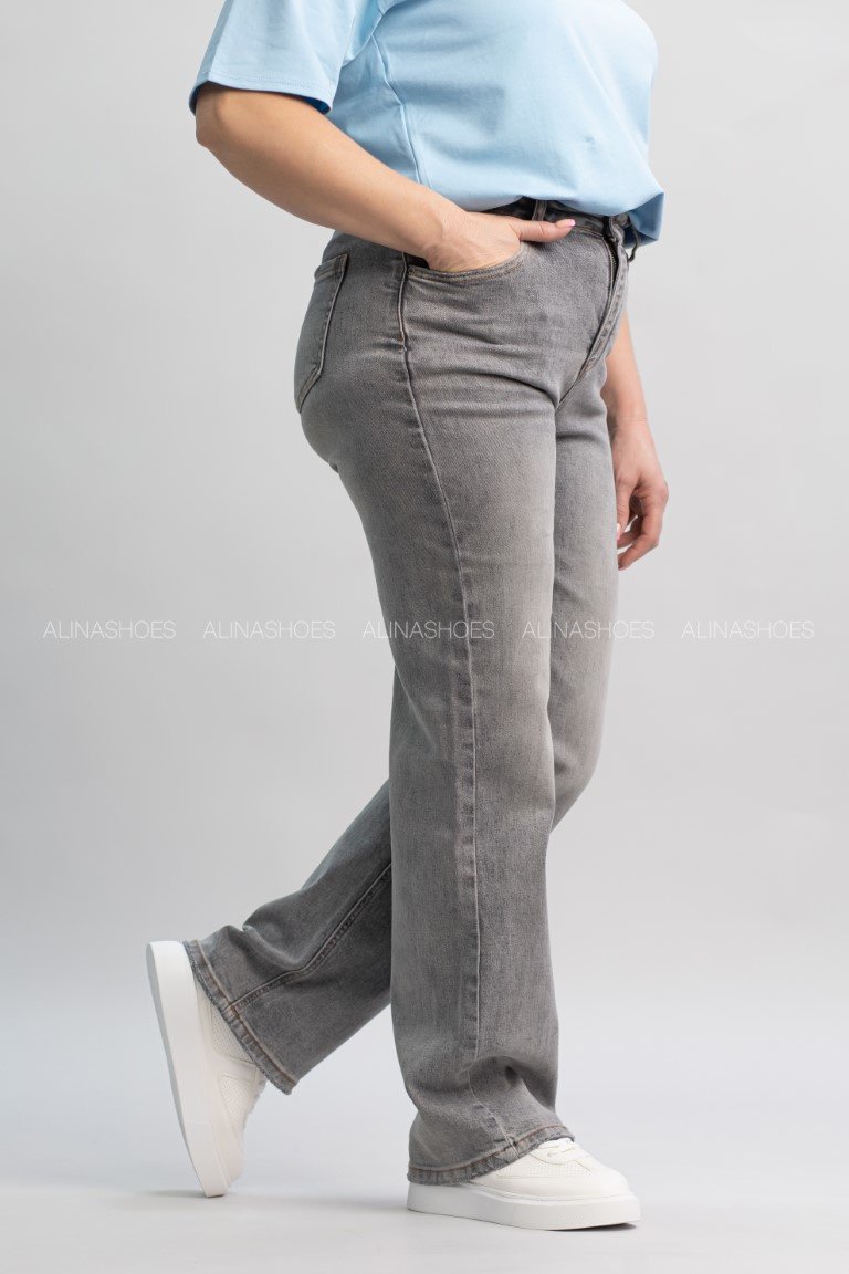 Джинсы прямые alinashoes серый купить,NaN