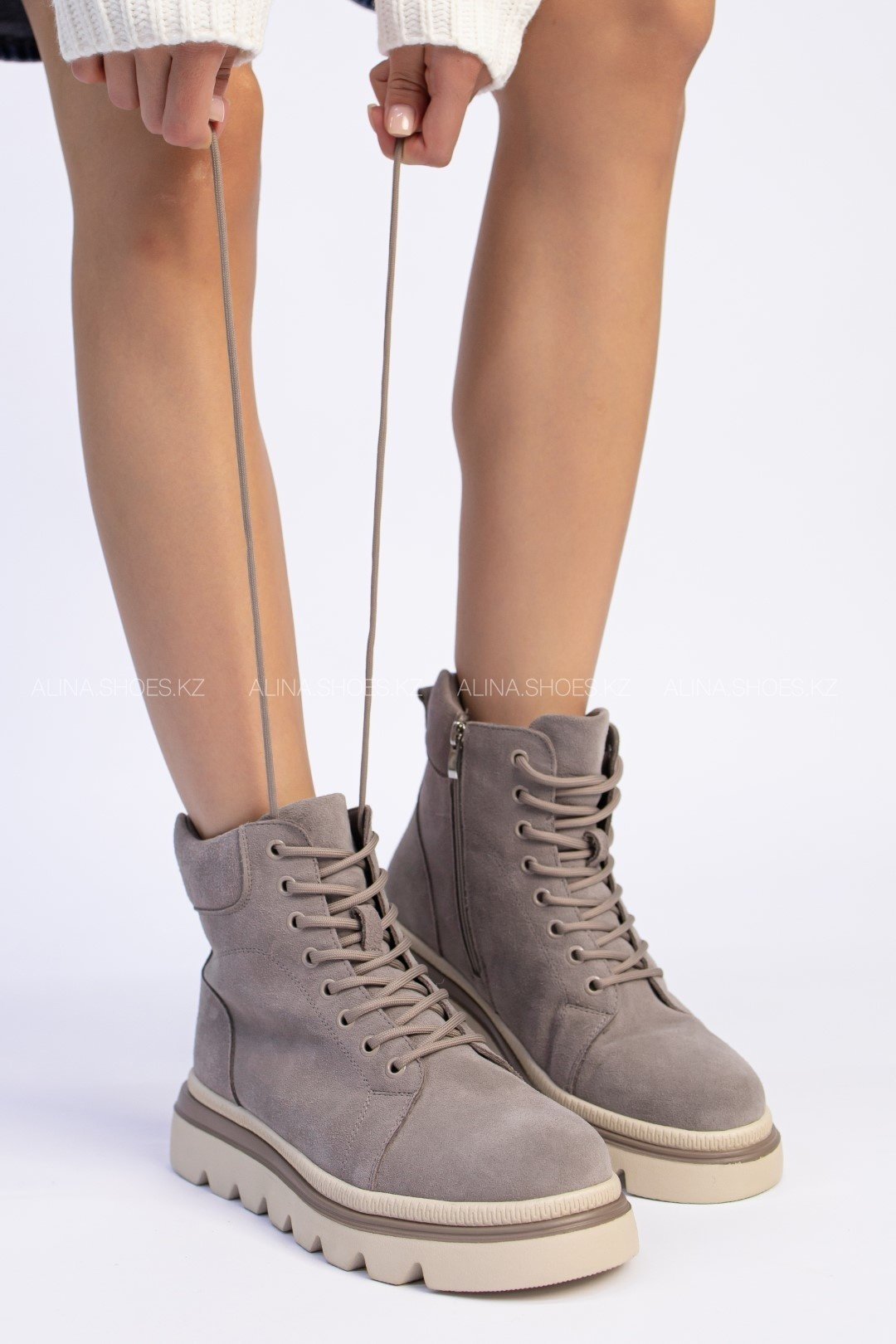 Ботинки alinashoes серый купить,NaN