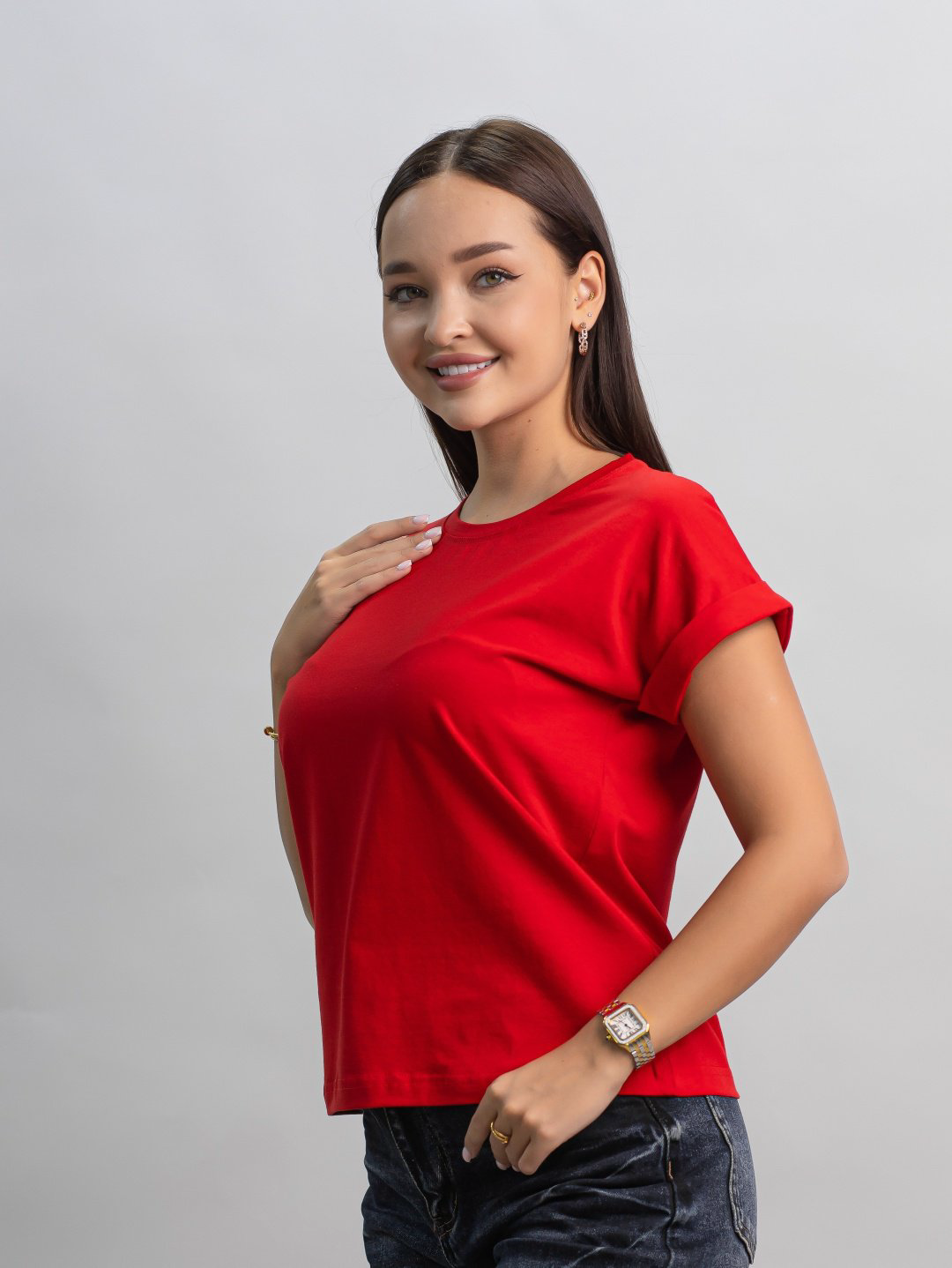 Футболка alinashoes без принта красная one size купить,NaN