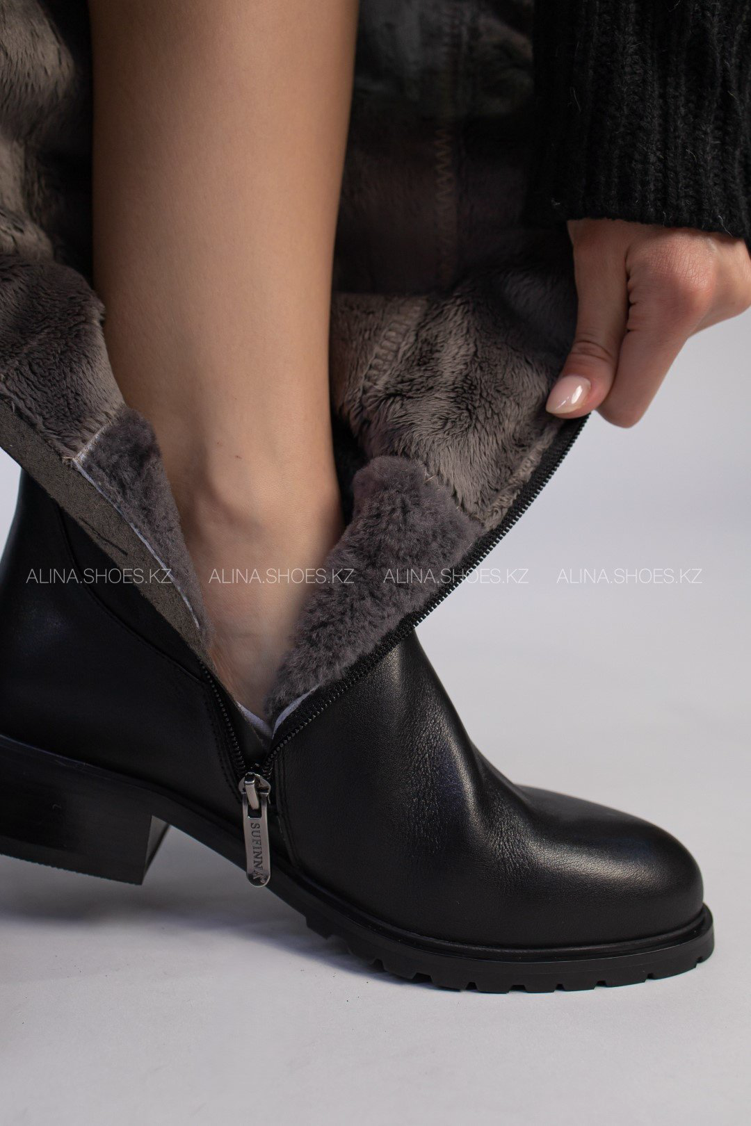 Сапоги alinashoes черный купить,NaN