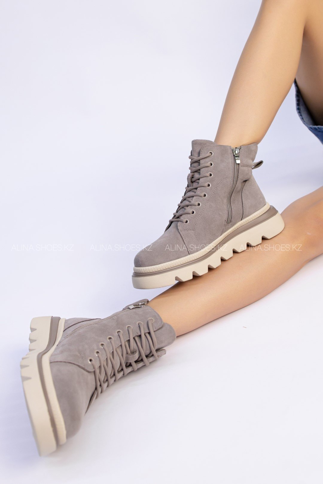 Ботинки alinashoes серый купить,NaN
