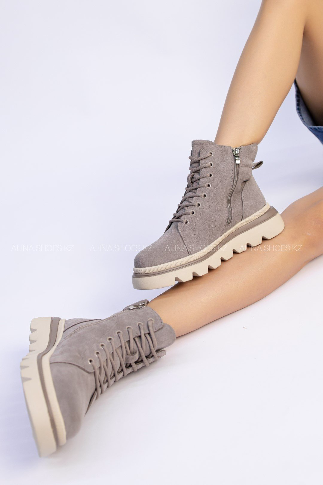 Ботинки alinashoes серый купить,NaN