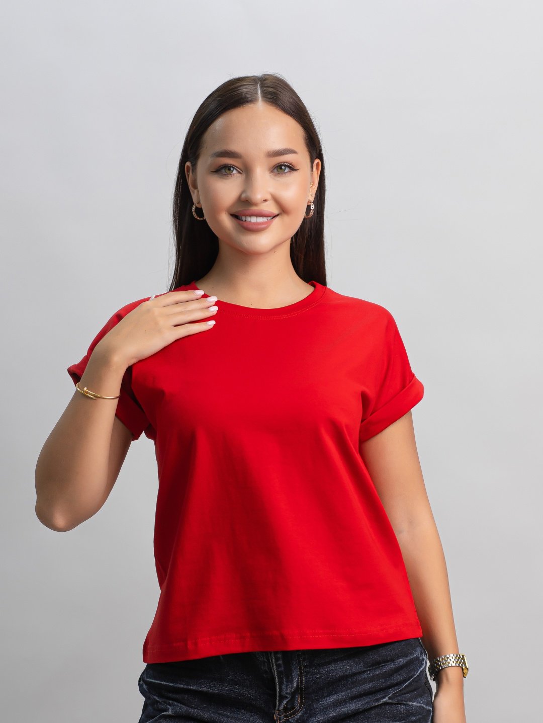Футболка alinashoes без принта красная one size купить,NaN