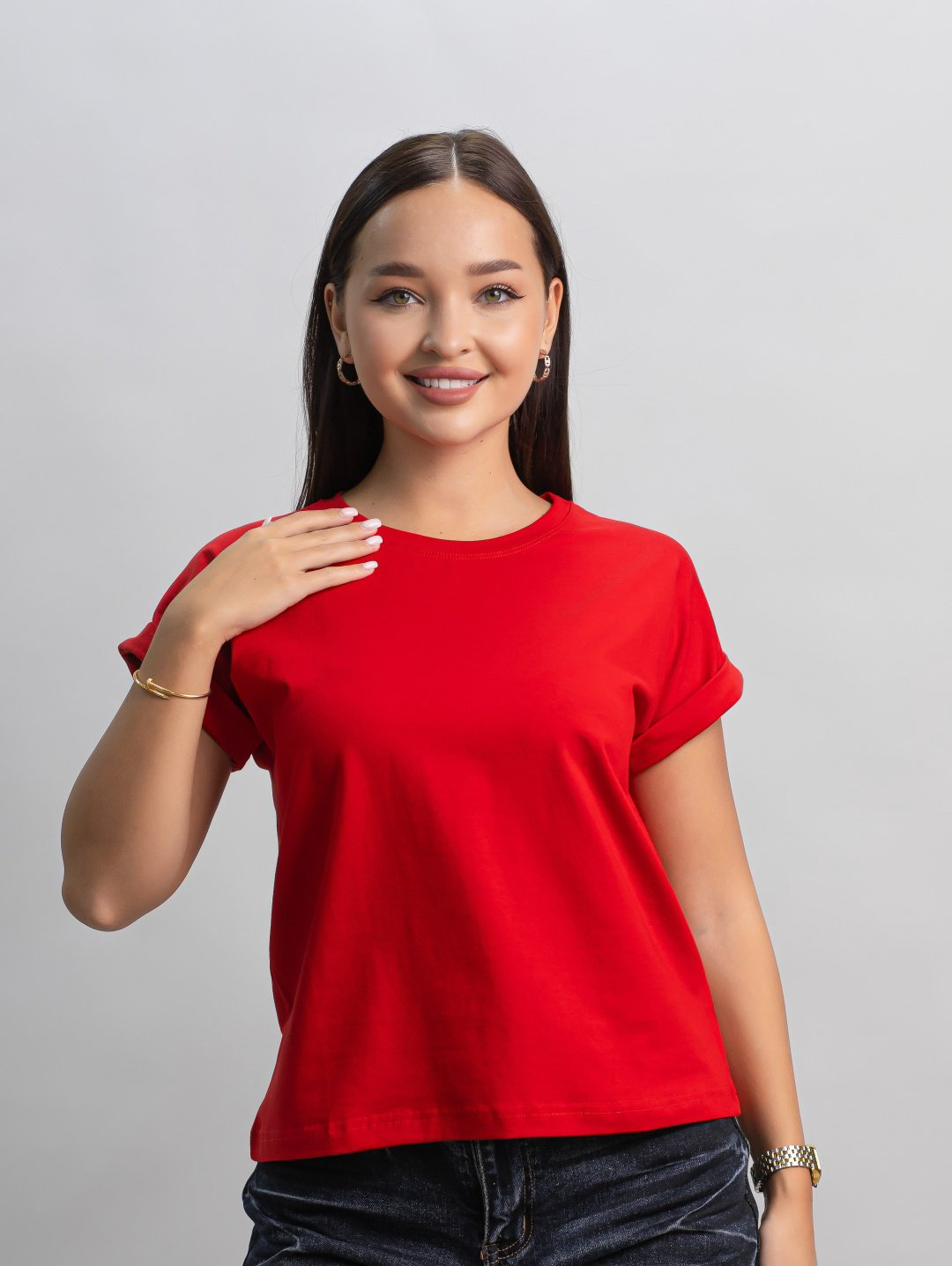 Футболка alinashoes без принта красная one size купить,NaN